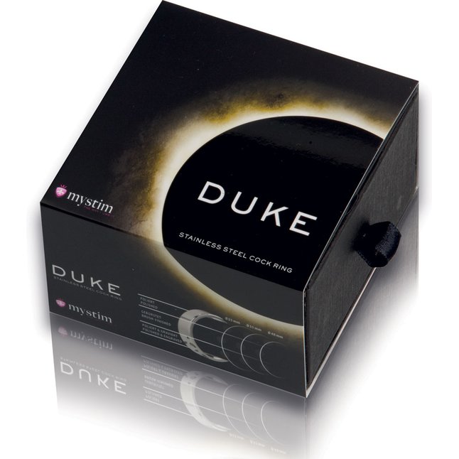 Стальное эрекционное кольцо с гравировкой Duke - 5,5 см. Фотография 2.