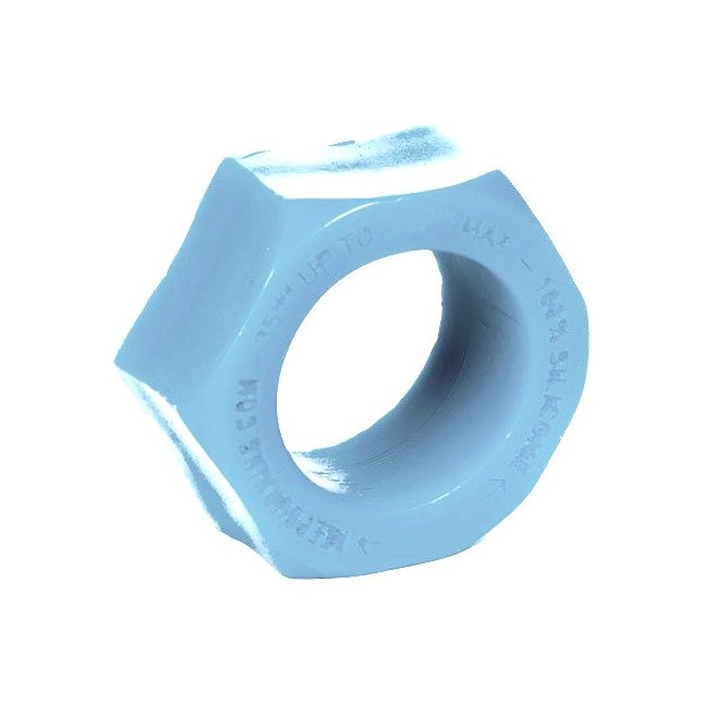 Голубое кольцо-гайка для усиления эрекции