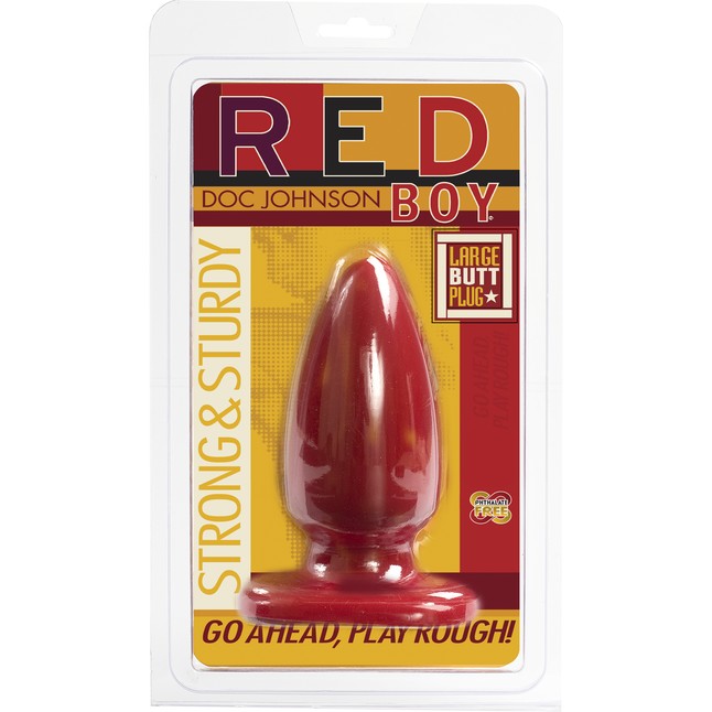 Анальная пробка Red Boy Large 5 Butt Plug - 13,2 см - Red Boy. Фотография 2.