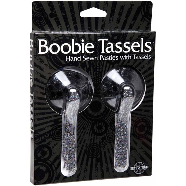 Чёрные пэстис с кисточками Boobie Tassels - Pipedream Products