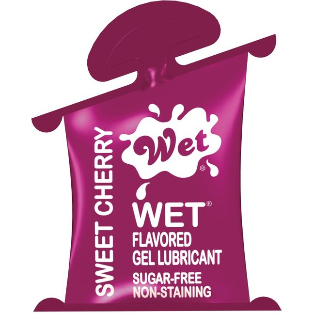 Лубрикант Wet Flavored Sweet Cherry с ароматом вишни - 10 мл - Wet Flavored