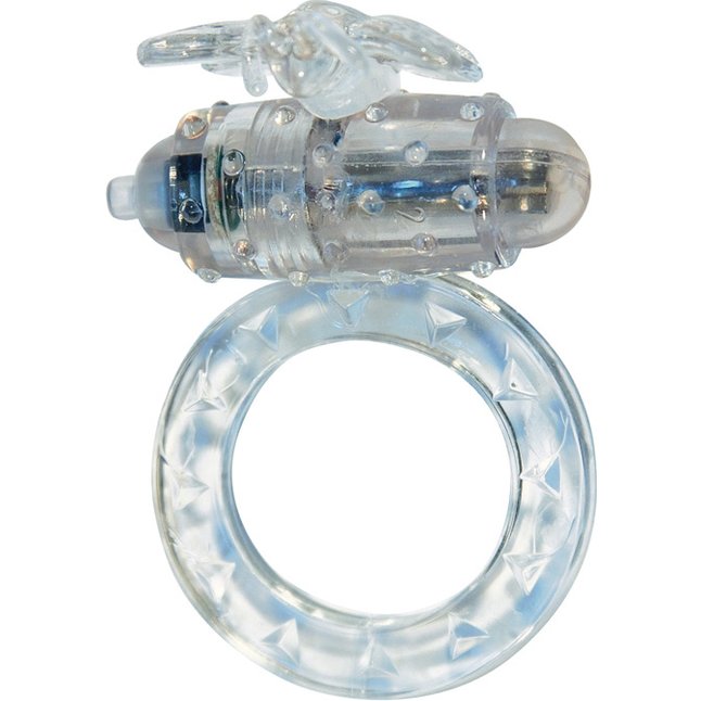 Эрекционное виброкольцо Flutter-ring Vibrating Ring Clear - Basics