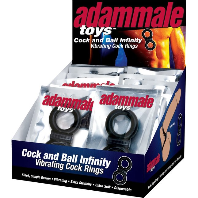 Эрекционное кольцо Adam Male Toys Cock Ball Infinity P.O.P - Adam Male Toys. Фотография 3.