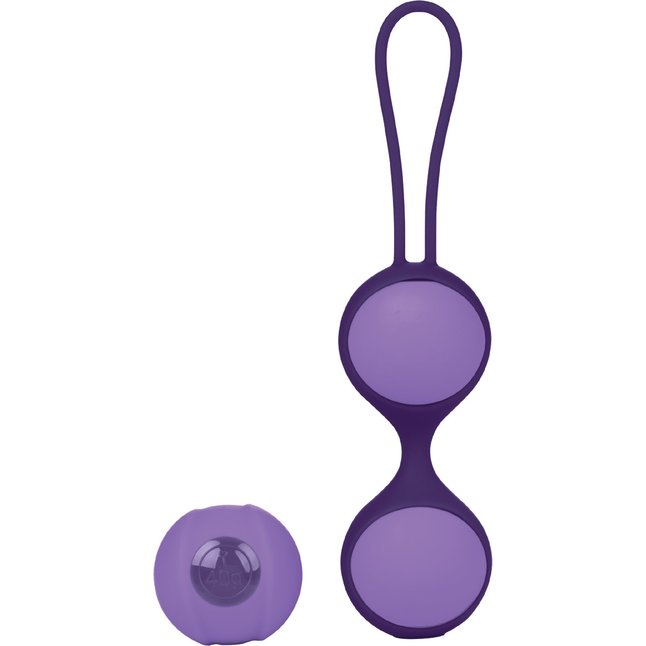 Фиолетовые вагинальные шарики дуэт STELLA II со сменным грузом - Key. Фотография 2.