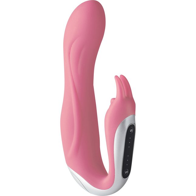 Розовый вибратор Hi-Tech Neo Rabbit Pink - 17,5 см - Designer Edition