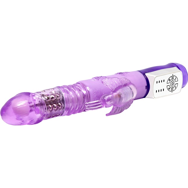 Фиолетовый вибратор хай-тек Butterfly Prince - 24 см. Фотография 3.
