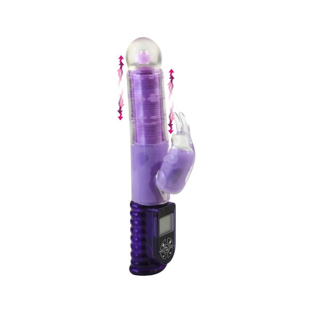 Фиолетовый вибратор хай-тек Love Gift - 24,5 см. Фотография 3.