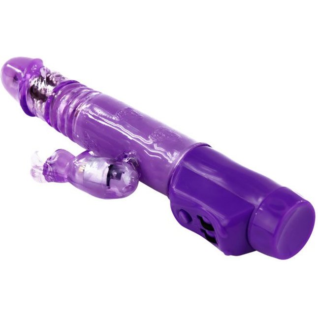 Фиолетовый хай-тек вибратор с ротацией и возвратно-поступательным движением - 24 см. Фотография 2.