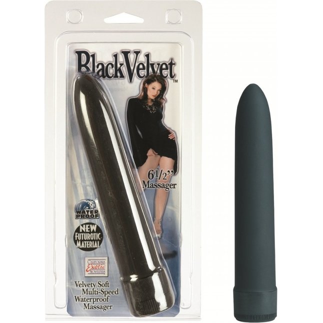 Чёрный вибратор Black Velvet - 20 см. Фотография 2.