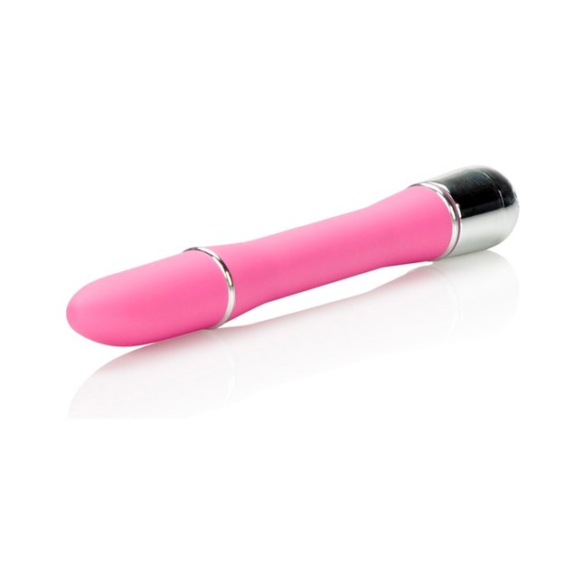 Розовый гладкий вибратор Lulu Satin Touch Vibe - 15 см - Hard Vibes. Фотография 4.