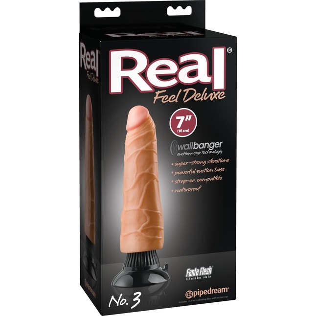 Реалистичный вибратор Real Feel Deluxe №3 - 23 см - Real Feel Deluxe. Фотография 7.