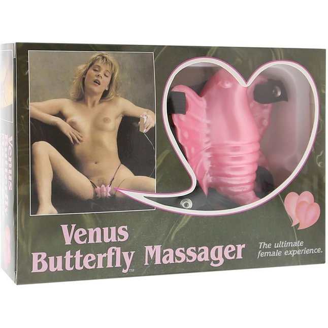 Розовая вибробабочка на ремешках Venus Butterfly. Фотография 3.