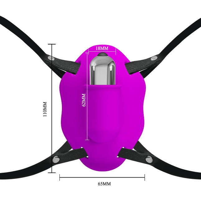 Нежный вибростимулятор для клитора Love Rider на ремешках. Фотография 6.