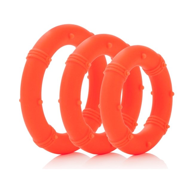 Набор из трех оранжевых эрекционных колец Posh Love Rings - Posh. Фотография 2.