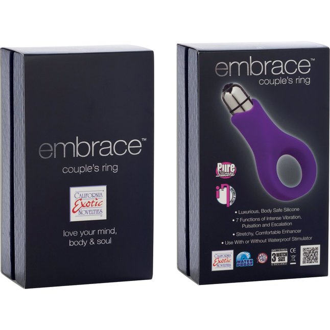 Фиолетовое виброкольцо Embrace Couples ring - Embrace. Фотография 2.