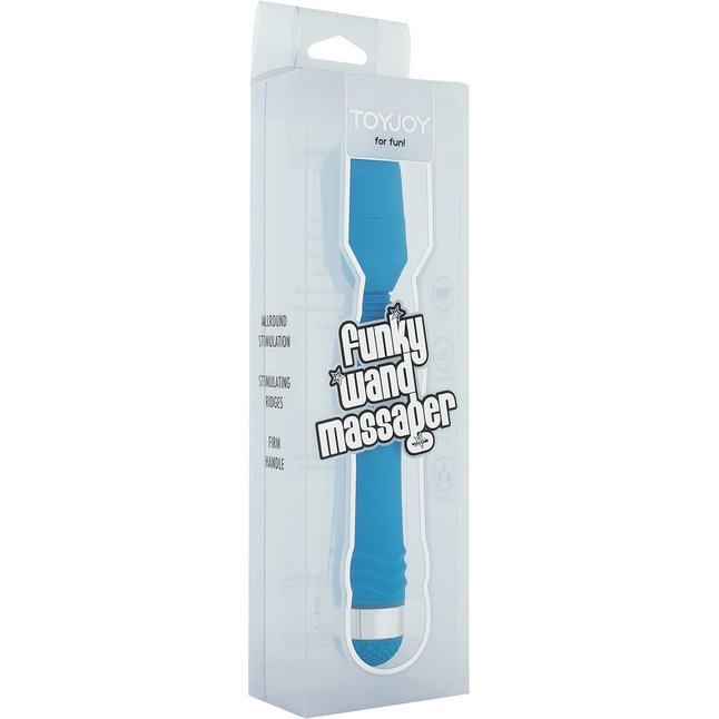 Голубой массажер FUNKY WAND MASSAGER - 20 см - Funky. Фотография 2.