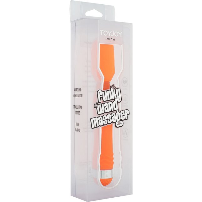 Оранжевый массажер FUNKY WAND MASSAGER - 20 см - Funky. Фотография 2.