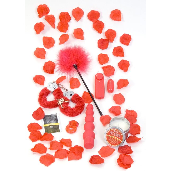 Подарочный набор секс-игрушек и аксессуаров RED ROMANCE GIFT SET - Just For You