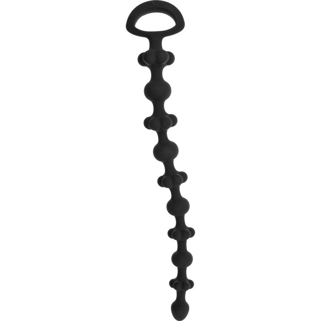 Чёрная анальная цепочка Flower Chain - 26,5 см - Shots Toys