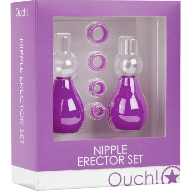 Фиолетовый набор для стимуляции груди - Ouch!. Фотография 2.