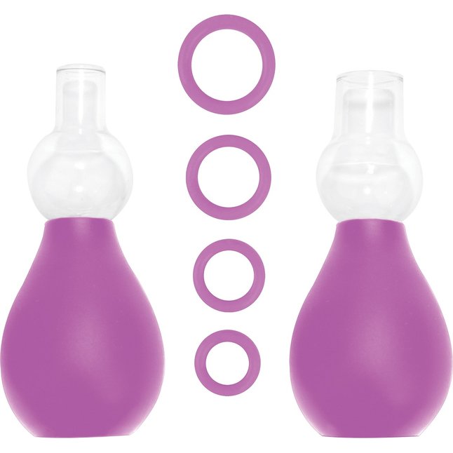 Фиолетовый набор для стимуляции груди - Ouch!