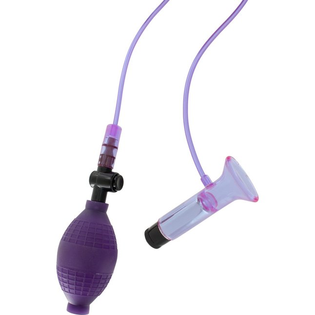 Фиолетовый клиторальный стимулятор с вибрацией PUSSYPUMP - Basics
