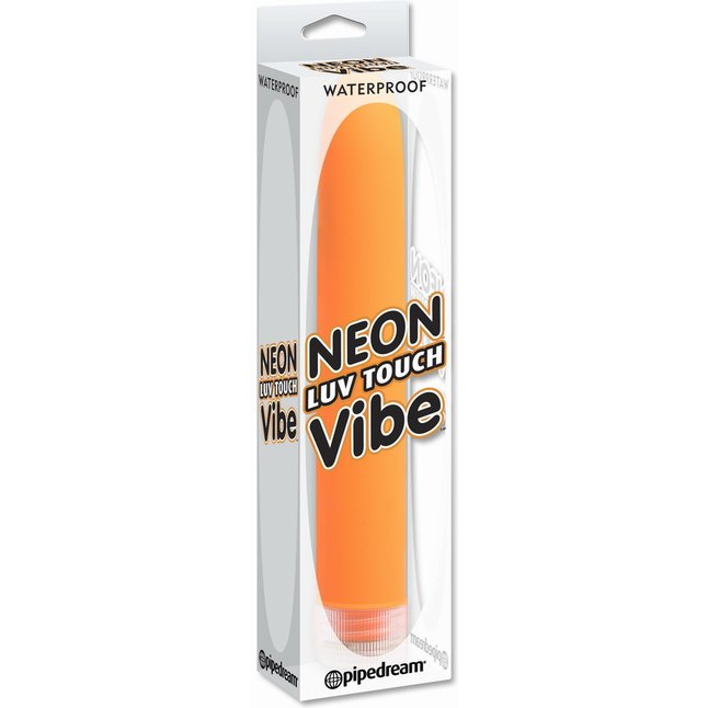 Оранжевый водонепроницаемый вибратор Neon Luv Touch Vibe - 19 см - Neon Luv Touch