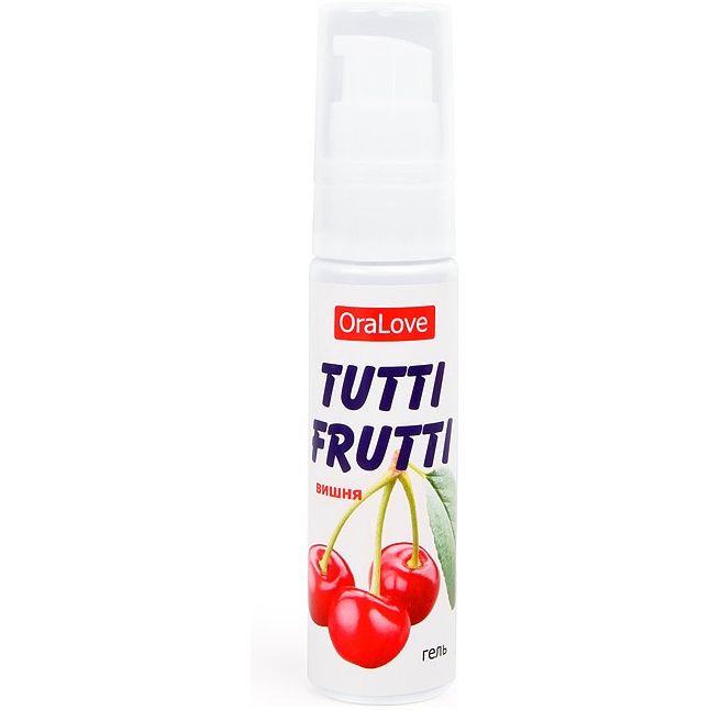 Гель-смазка Tutti-Frutti с вишнёвым вкусом - 30 гр - Серия OraLove. Фотография 2.