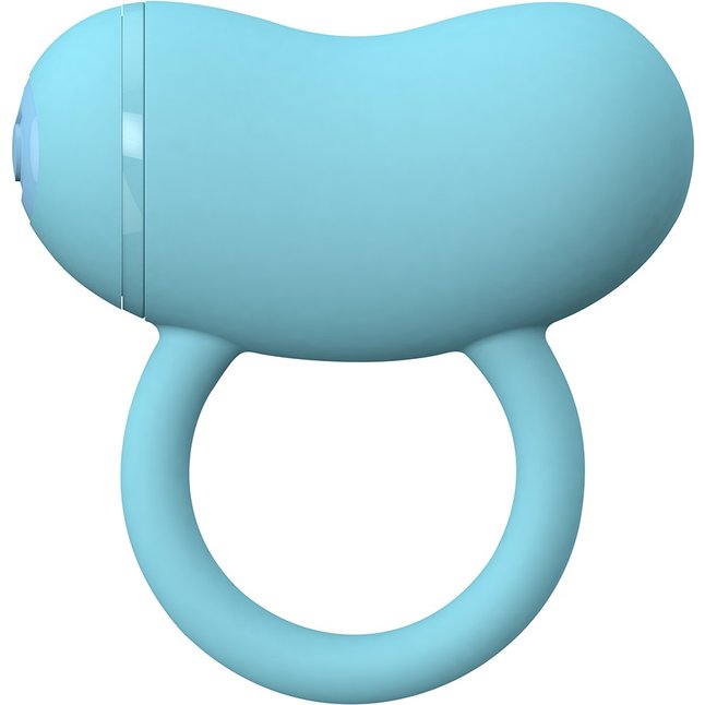 Голубое виброкольцо на пенис ENZO COUPLES RING - Cute