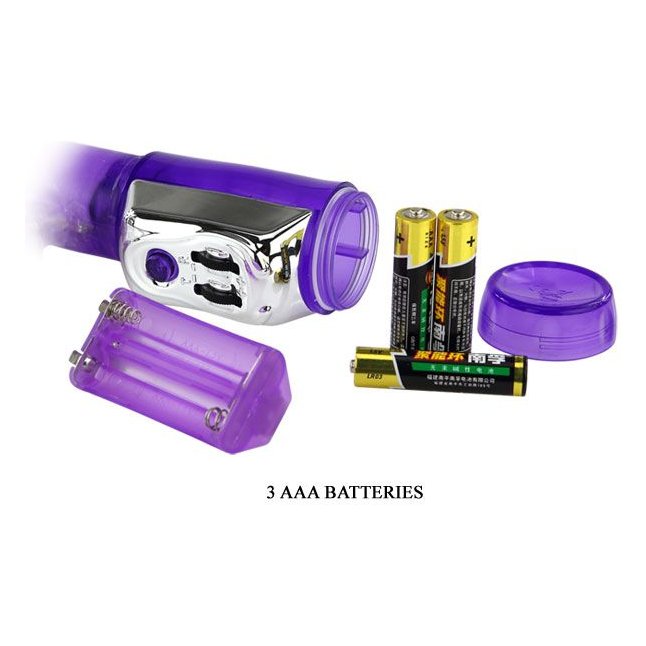 Фиолетовый вибратор Super Sex Rabbit - 21,5 см. Фотография 7.