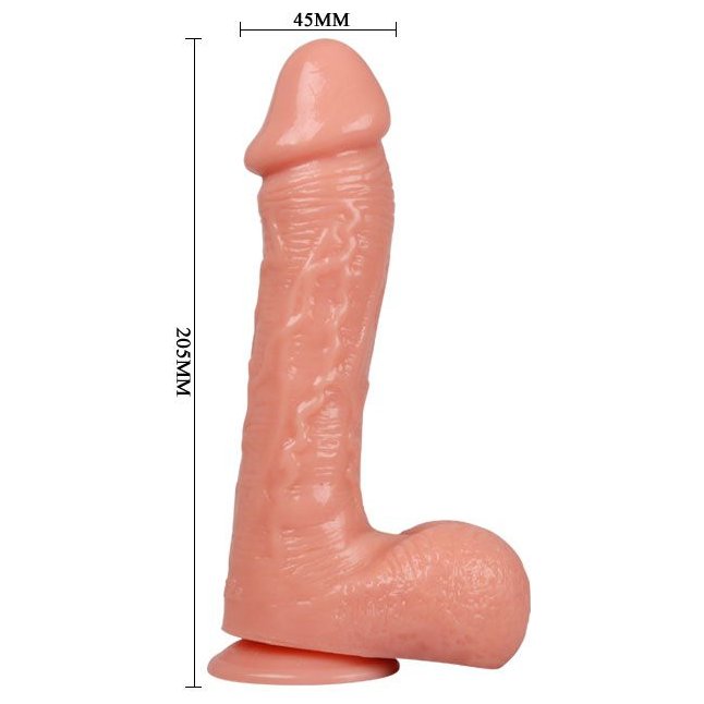 Вибратор-реалистик на присоске The Big Penis - 20,5 см. Фотография 4.