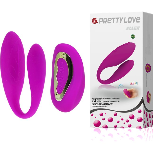 Фиолетовый вибратор для двоих Pretty Love на радиоуправлении - Pretty Love