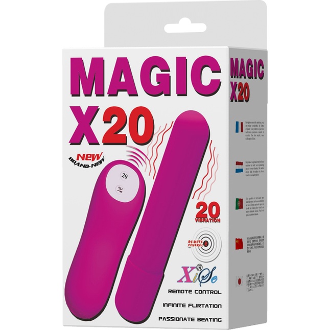 Лиловая удлиненная вибропуля Magic x20. Фотография 6.