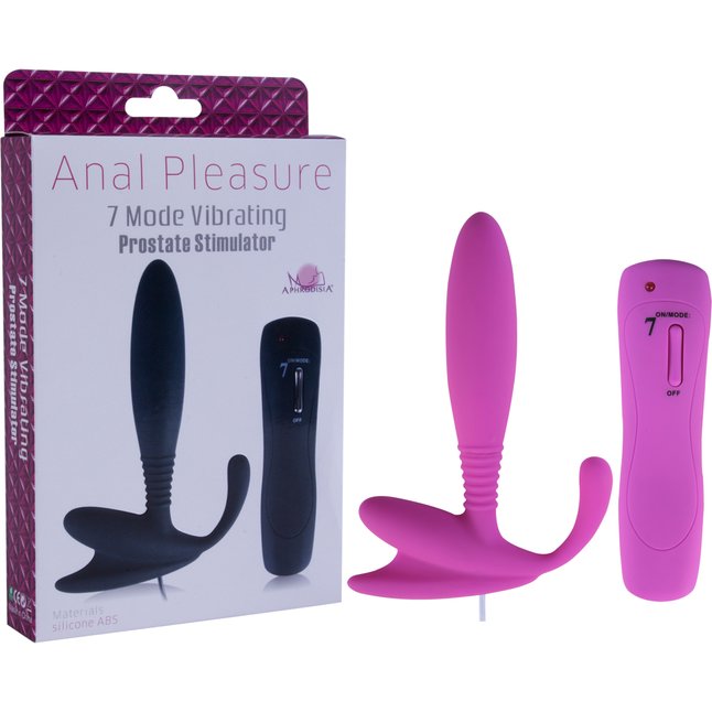Розовый стимулятор простаты Anal Pleasure 7 Mode Prostate - 12 см. Фотография 2.