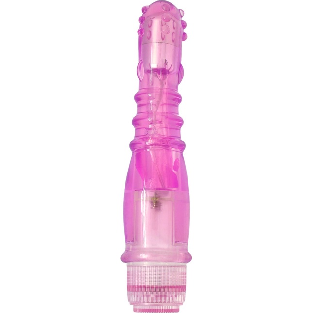 Розовый вибростимулятор Crystal Vibrator-dewdrops