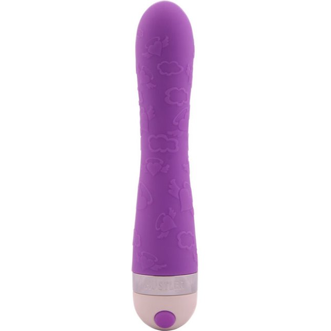 Фиолетовый вибратор из силикона с текстурной поверхностью Cupids Revenge - 20,5 см. Фотография 2.