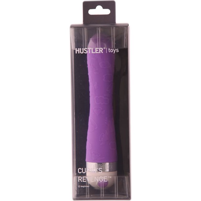 Фиолетовый вибратор из силикона с текстурной поверхностью Cupids Revenge - 20,5 см. Фотография 3.