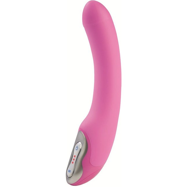 Розовый силиконовый вибратор Curved Massager Colette - 16 см.. Фотография 2.