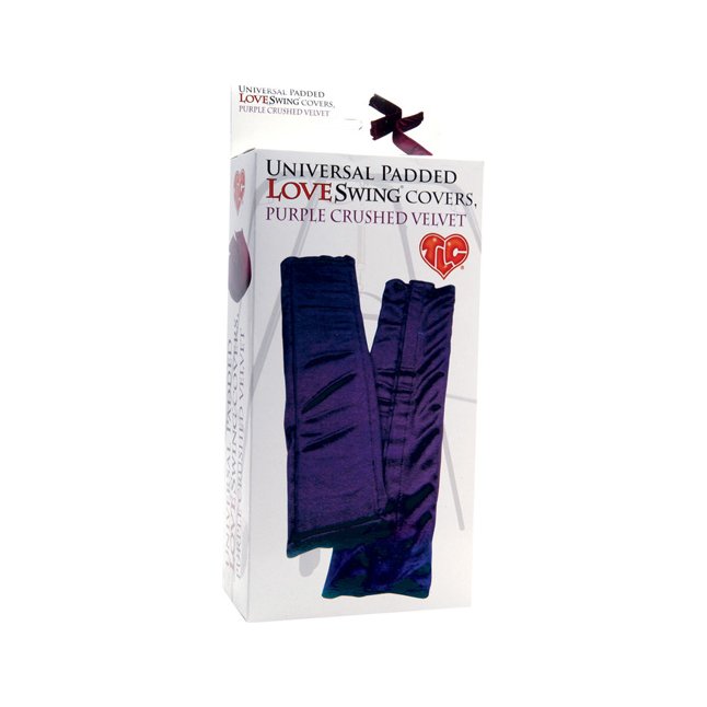 Бархатистые фиолетовые чехлы для любовных качелей - TLC. Фотография 3.