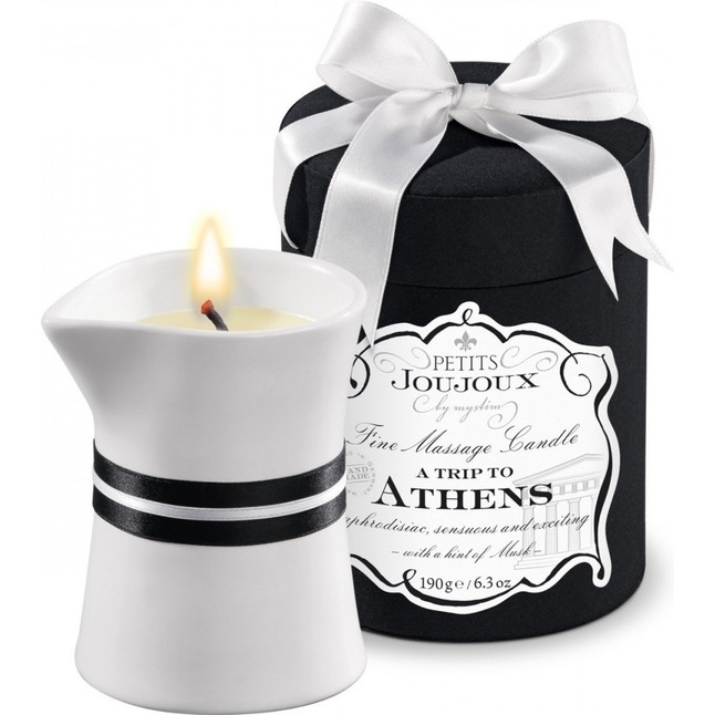 Массажное масло в виде большой свечи Petits Joujoux Athens с ароматом муската и пачули - Petits JouJoux