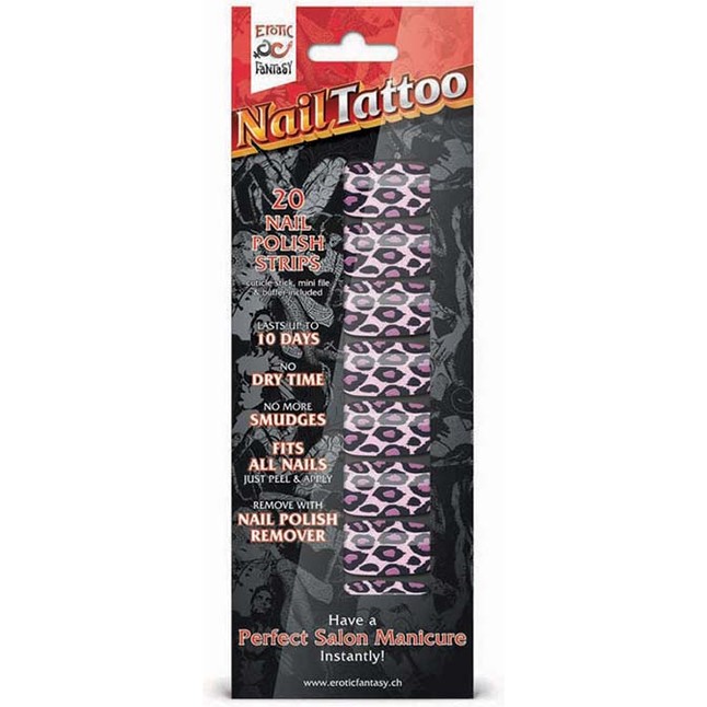 Набор лаковых полосок для ногтей Фиолетовый леопард Nail Foil. Фотография 2.