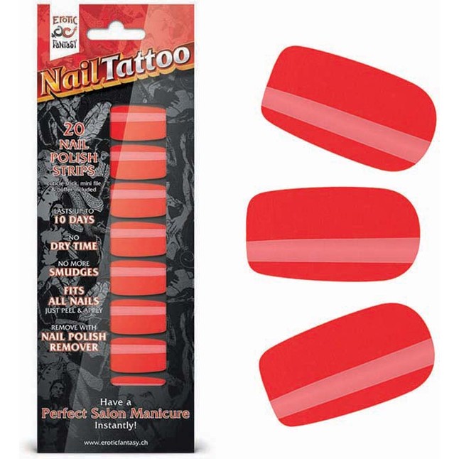 Набор лаковых полосок для ногтей Красный шик Nail Foil. Фотография 3.