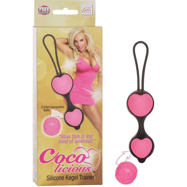 Розовые вагинальные шарики из силикона Coco Licious Kegel Balls - Coco Licious. Фотография 2.