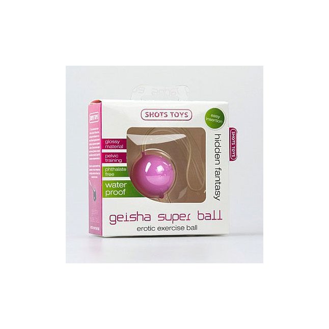 Розовый вагинальный шарик Geisha Super Pink - Shots Toys. Фотография 2.