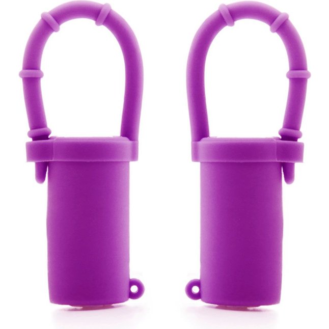 Фиолетовые вибростимуляторы для груди - Shots Toys