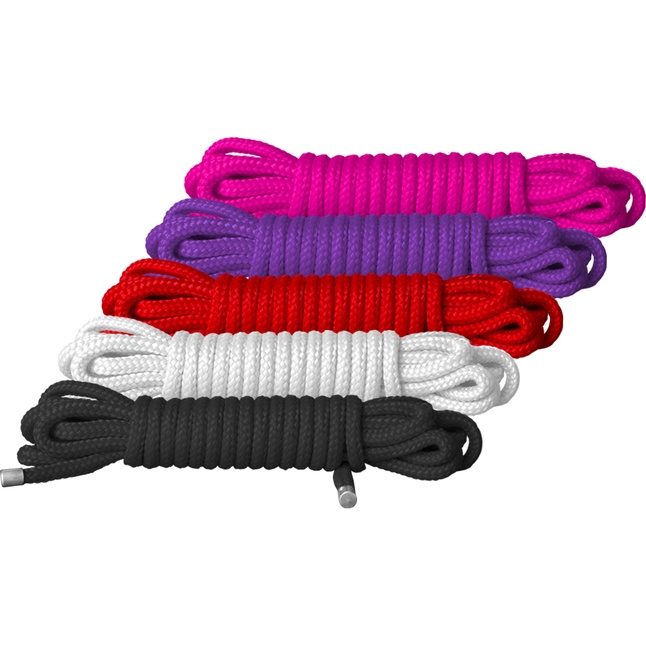 Фиолетовая веревка для бандажа Japanese rope - Ouch!. Фотография 4.