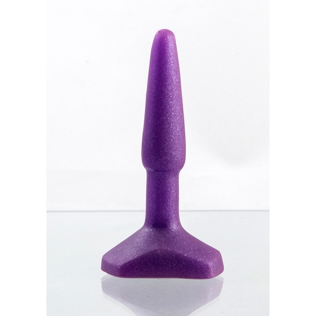 Фиолетовый анальный стимулятор Small Anal Plug Purple - 12 см - Back Door Collection. Фотография 3.