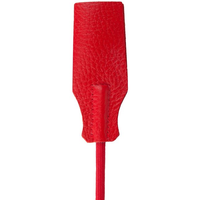 Красный стек с кожаной ручкой - 70 см - BDSM accessories. Фотография 7.