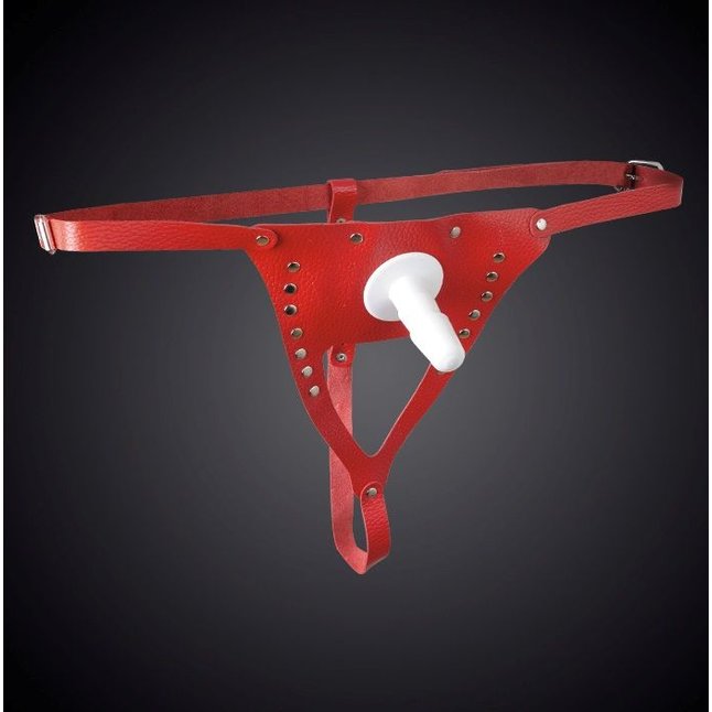 Красные трусики со штырьком - BDSM accessories