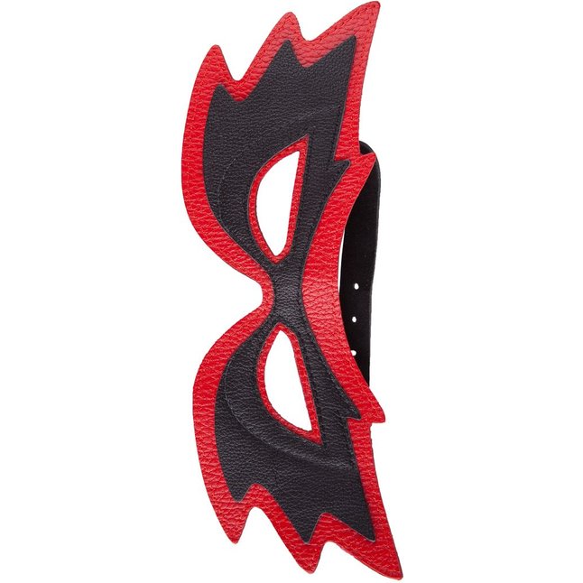 Чёрно-красная маска с прорезями для глаз - BDSM accessories. Фотография 3.